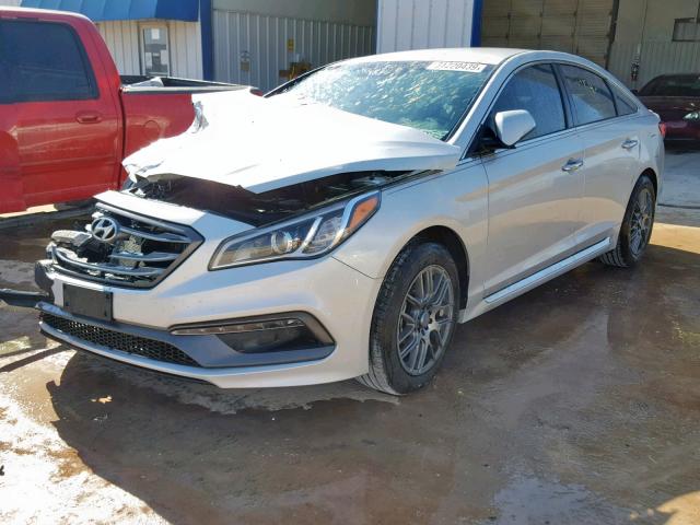 5NPE34ABXFH079080 - 2015 HYUNDAI SONATA SPO SILVER photo 2