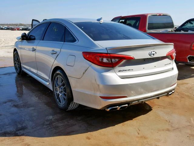 5NPE34ABXFH079080 - 2015 HYUNDAI SONATA SPO SILVER photo 3