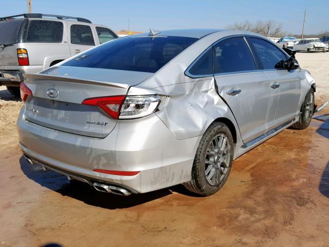 5NPE34ABXFH079080 - 2015 HYUNDAI SONATA SPO SILVER photo 4