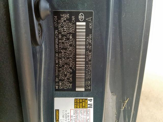 JTKDE177750012447 - 2005 TOYOTA SCION TC გრაფიტი ფოტო 10