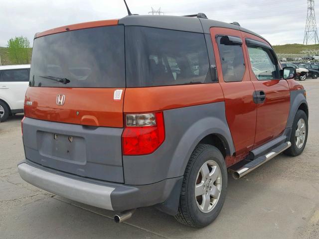 5J6YH27605L024218 - 2005 HONDA ELEMENT EX ORANGE photo 4