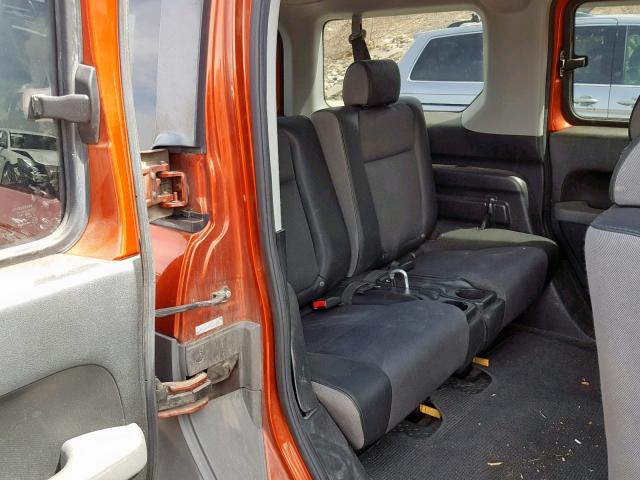 5J6YH27605L024218 - 2005 HONDA ELEMENT EX ORANGE photo 6