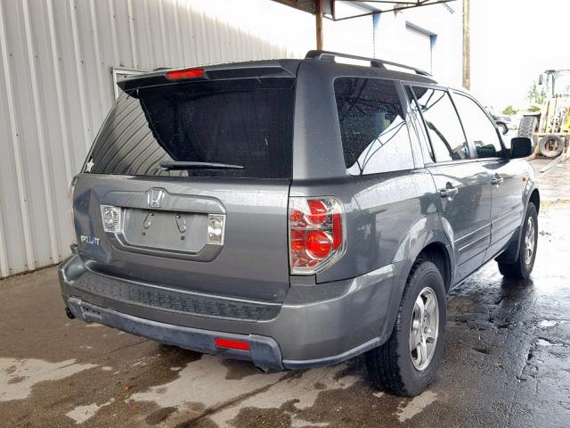 5FNYF28358B002075 - 2008 HONDA PILOT SE GRAY photo 4