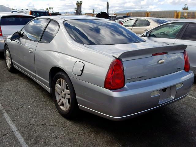 2G1WK15K779404474 - 2007 CHEVROLET MONTE CARL SILVER photo 3