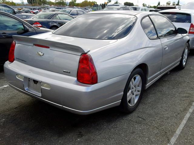 2G1WK15K779404474 - 2007 CHEVROLET MONTE CARL SILVER photo 4