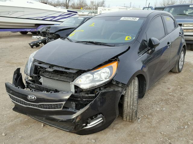 KNADN5A30G6633398 - 2016 KIA RIO EX BLACK photo 2