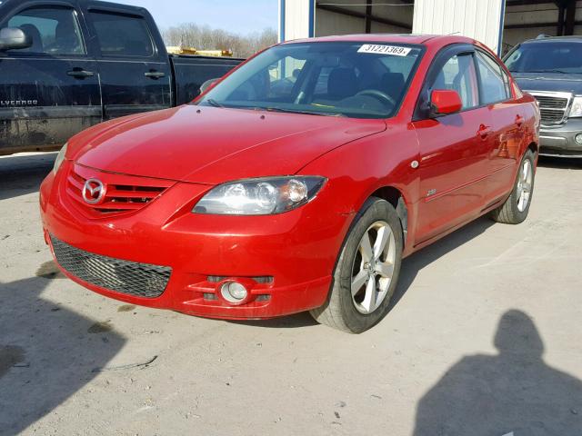 JM1BK323451247437 - 2005 MAZDA 3 S RED photo 2