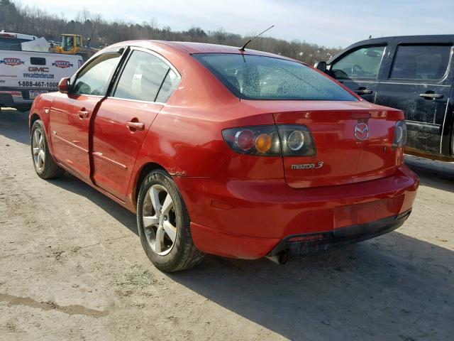 JM1BK323451247437 - 2005 MAZDA 3 S RED photo 3