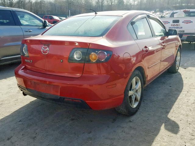 JM1BK323451247437 - 2005 MAZDA 3 S RED photo 4