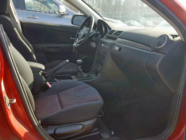 JM1BK323451247437 - 2005 MAZDA 3 S RED photo 5