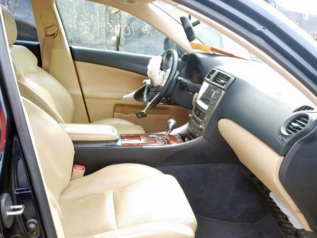 JTHBK262685062054 - 2008 LEXUS IS 250 BLUE photo 5