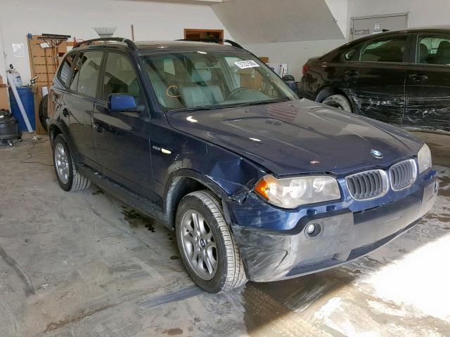 WBXPA73444WA77496 - 2004 BMW X3 2.5I BLUE photo 1