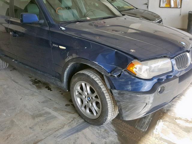 WBXPA73444WA77496 - 2004 BMW X3 2.5I BLUE photo 9