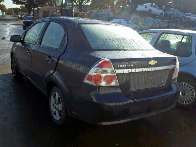 KL1TD566X7B037119 - 2007 CHEVROLET AVEO BASE Қара фото 3
