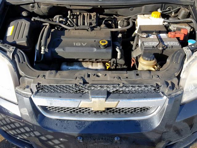 KL1TD566X7B037119 - 2007 CHEVROLET AVEO BASE Қара фото 7