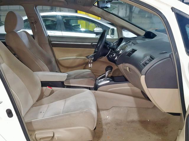 2HGFA16829H320490 - 2009 HONDA CIVIC EX თეთრი ფოტო 5