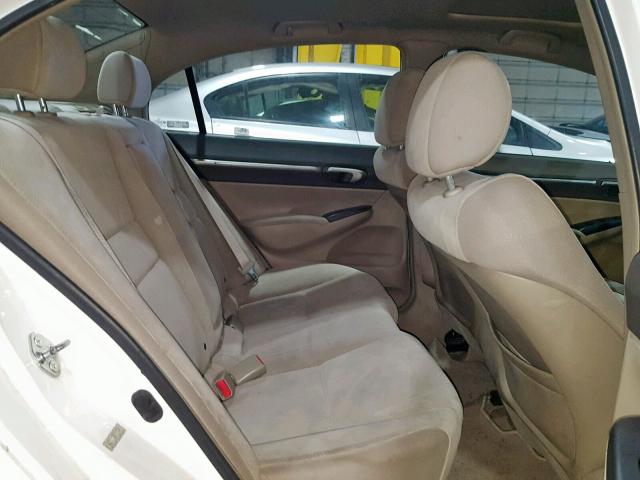 2HGFA16829H320490 - 2009 HONDA CIVIC EX თეთრი ფოტო 6
