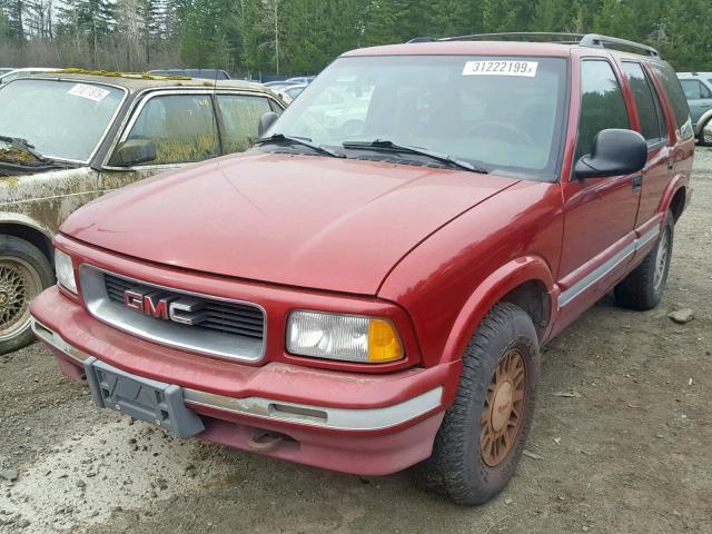 1GKDT13W9V2536959 - 1997 GMC JIMMY RED photo 2