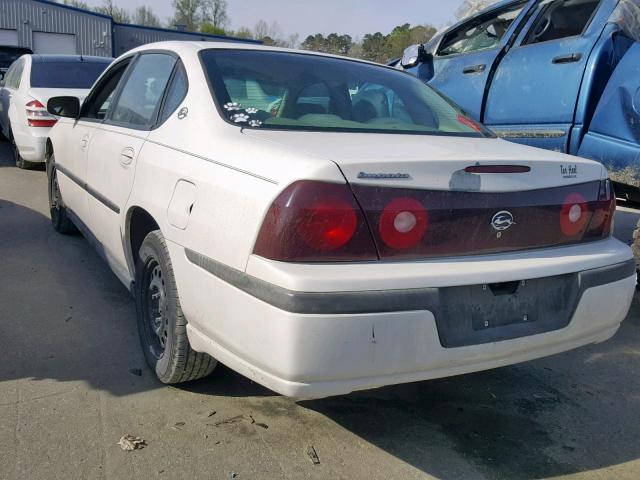 2G1WF52E539438448 - 2003 CHEVROLET IMPALA WHITE photo 3