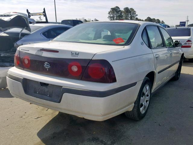 2G1WF52E539438448 - 2003 CHEVROLET IMPALA WHITE photo 4