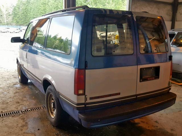 1GKEL19W0PB537450 - 1993 GMC SAFARI XT BLUE photo 3