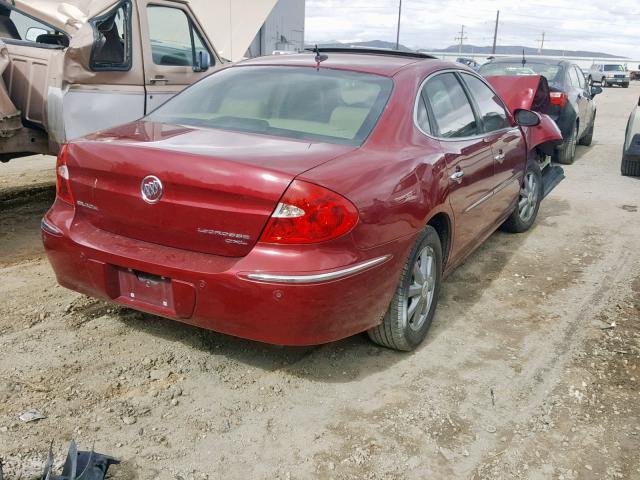 2G4WD582591136929 - 2009 BUICK LACROSSE C RED photo 4