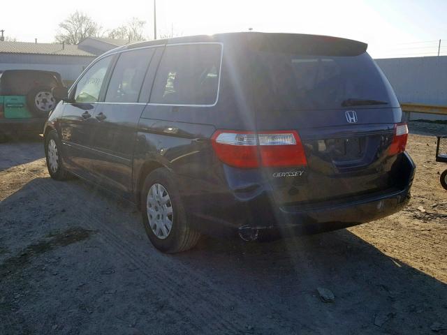 5FNRL38257B007849 - 2007 HONDA ODYSSEY LX BLUE photo 3