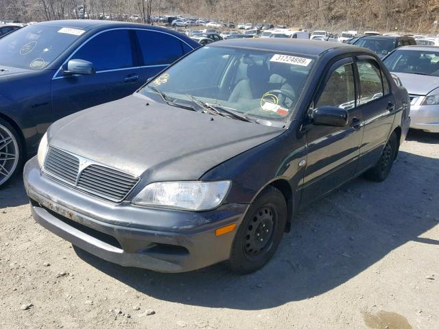 JA3AJ26E83U107275 - 2003 MITSUBISHI LANCER ES BLACK photo 2