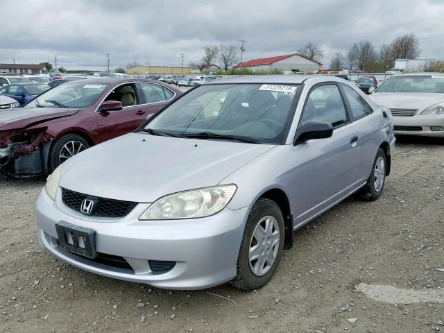 1HGEM22175L061932 - 2005 HONDA CIVIC DX V SILVER photo 2