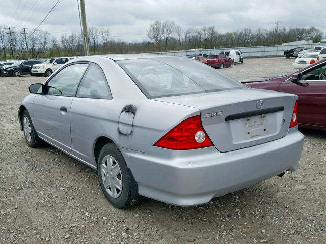 1HGEM22175L061932 - 2005 HONDA CIVIC DX V SILVER photo 3