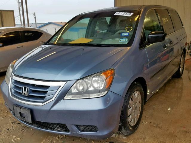 5FNRL3H26AB005146 - 2010 HONDA ODYSSEY LX BLUE photo 2