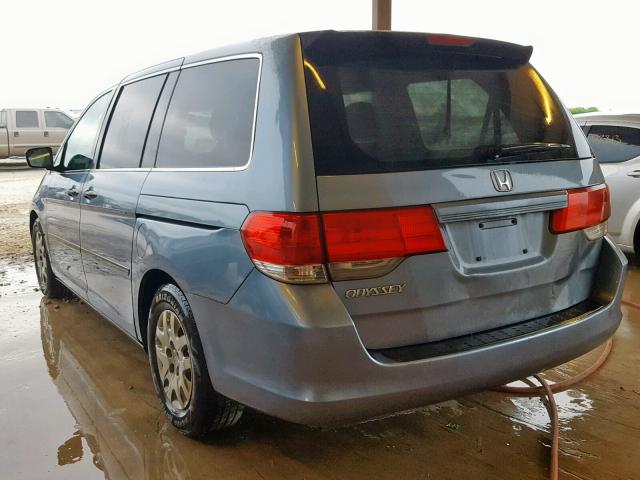 5FNRL3H26AB005146 - 2010 HONDA ODYSSEY LX BLUE photo 3