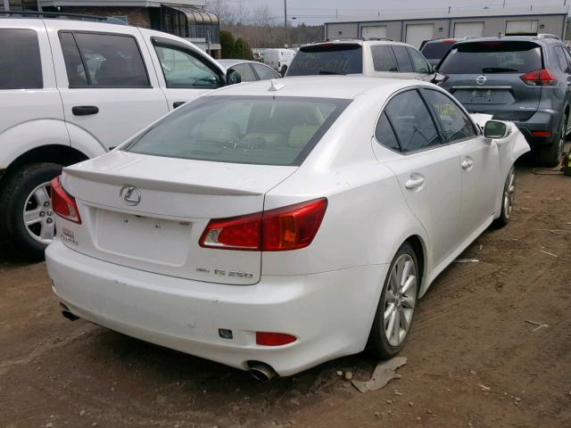 JTHCF5C22A5038306 - 2010 LEXUS IS 250 WHITE photo 4