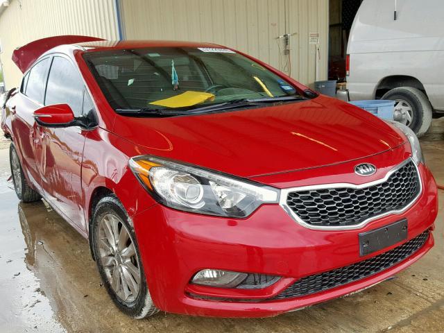 KNAFX4A86E5088397 - 2014 KIA FORTE EX RED photo 1