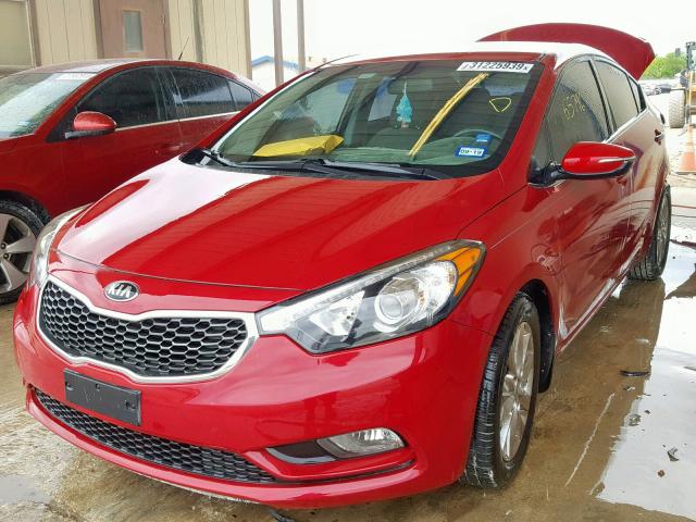 KNAFX4A86E5088397 - 2014 KIA FORTE EX RED photo 2