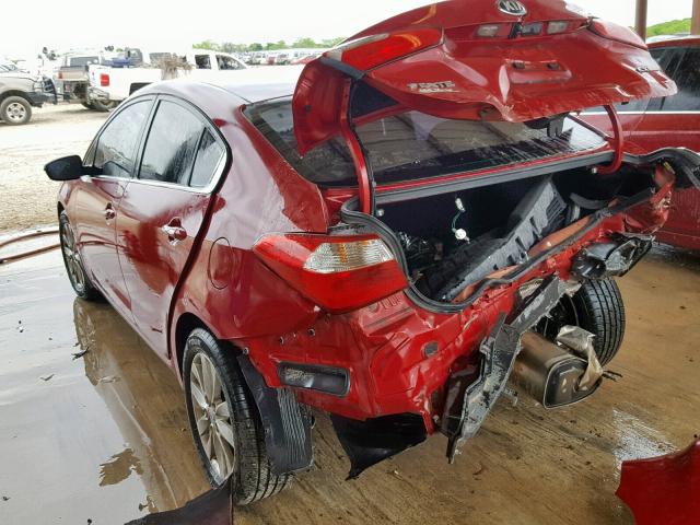 KNAFX4A86E5088397 - 2014 KIA FORTE EX RED photo 3