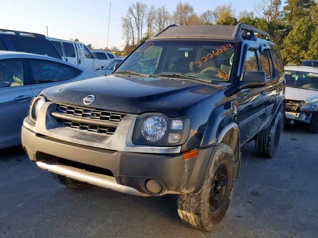 5N1ED28T63C670414 - 2003 NISSAN XTERRA XE BLACK photo 2