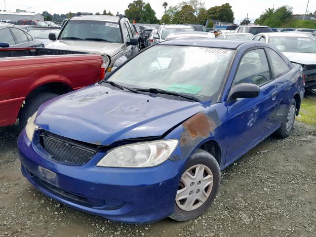 1HGEM22174L037273 - 2004 HONDA CIVIC DX V BLUE photo 2