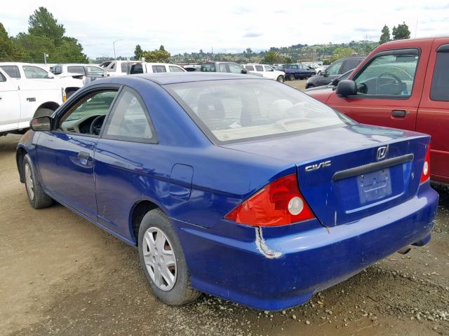 1HGEM22174L037273 - 2004 HONDA CIVIC DX V BLUE photo 3