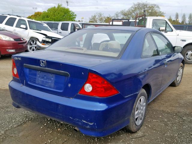 1HGEM22174L037273 - 2004 HONDA CIVIC DX V BLUE photo 4