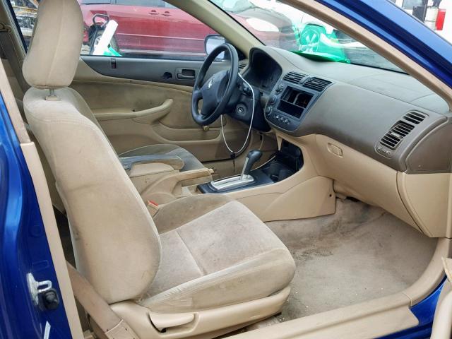 1HGEM22174L037273 - 2004 HONDA CIVIC DX V BLUE photo 5