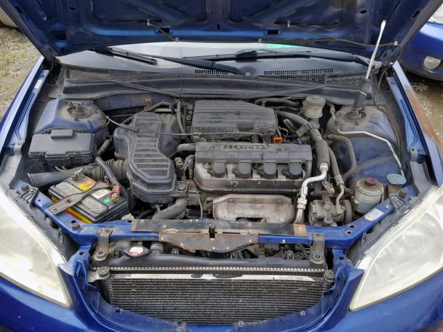 1HGEM22174L037273 - 2004 HONDA CIVIC DX V BLUE photo 7