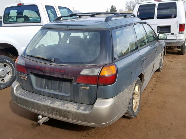 4S3BH686227659544 - 2002 SUBARU LEGACY OUT GREEN photo 4