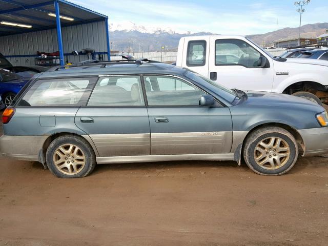 4S3BH686227659544 - 2002 SUBARU LEGACY OUT GREEN photo 9