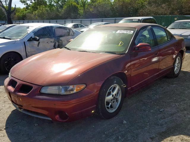 1G2WP52K52F240487 - 2002 PONTIAC GRAND PRIX MAROON photo 2