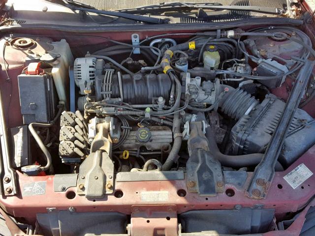 1G2WP52K52F240487 - 2002 PONTIAC GRAND PRIX MAROON photo 7