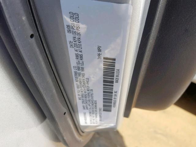 4S4BP61C977316512 - 2007 SUBARU LEGACY OUT SILVER photo 10