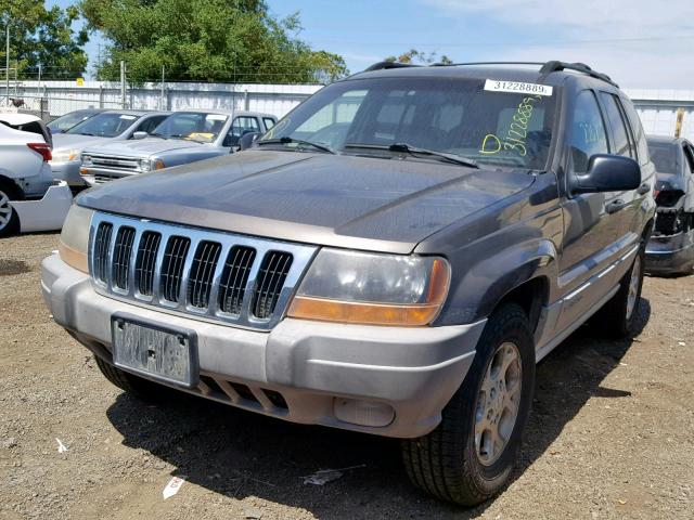 1J4G248S9YC313994 - 2000 JEEP GRAND CHER BEIGE photo 2