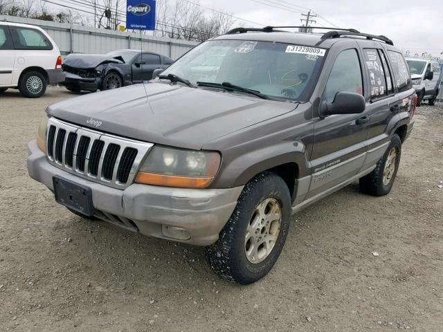 1J4GW58S3XC745912 - 1999 JEEP GRAND CHER GRAY photo 2