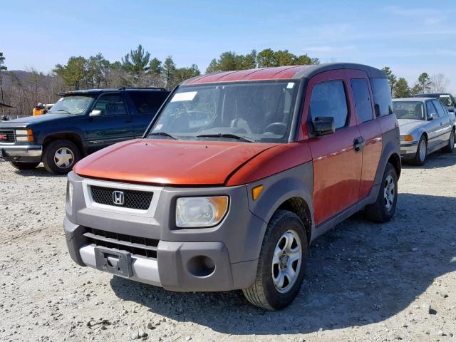 5J6YH28543L001172 - 2003 HONDA ELEMENT EX ORANGE photo 2